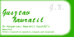 gusztav nawratil business card